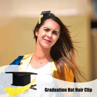 1PC Graduation Mini Doctor Cap Hair Clip Decoration Bachelor Cap Headband Graduation Dressup Photo P