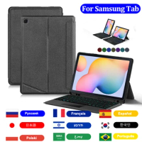 Detachable Wireless Keyboard Case For Samsung Tab S6 Lite,A8 10.5" S7 S8 S9 11" S7 FE S8 S9 Plus 12.4'' Magnetic Keyboard Cover