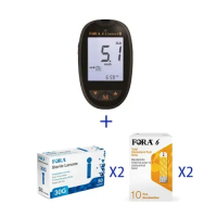 台灣製造 - Fora 6 多功能血糖機 + Fora採血針(100支) + Fora膽固醇試紙(20張) – 快速準確測量膽固醇指數 適用於關注膽固醇人士  