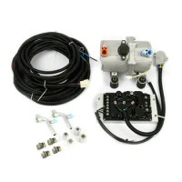 A/C 12/24 volts Electric Compressor Set for Auto AC Air Conditioning Car Truck Bus Boat Tractor Shop Automobile Aircon
