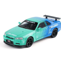 Falken Nissan Skyline GTR R34 Diecast Alloy Model GTR R34 Collection Car Koleksi Kereta Diecast Hias