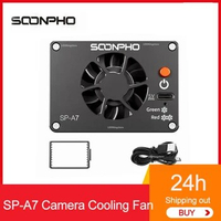 SOONPHO SP-A7 Camera Cooling Fan for Sony ZVE1 A7M4 ZV1 A7C Canon R5 R6 R8 Fuji XT4 XS10 Reduce Heat for Live Broadcast Radiator