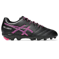 Asics DS Light JR GS [1104A054-001] 大童 足球鞋 運動 訓練 膠釘 黑 粉紅