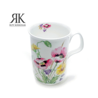 英國 Roy kirkham草原系列 - 320ML骨瓷直筒馬克杯(粉紅花)