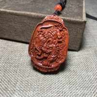 非洲小葉紫檀招財貔貅紅木平安扣木質雕刻46牌文玩手把件吊墜車掛