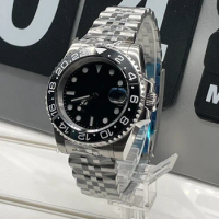 Selfwinding SEIKO NH35A Sterile Watch for Men Luxury Classic Full Steel SUB Wristwatch Jubilee Bracelet Diver Montre Homme