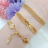Gelang Tangan Titanium Wanita Elegan Motif Tikar Anti Karat Tidak Luntur - Alteza Ganteng Hadiah Bra