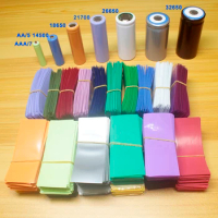 100pcs/lot Lithium battery PVC shrinkable film tube 14500 18650 21700 26650 Battery pack casing Battery pack outer cover