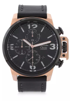 Alexandre Christie Alexandre Christie Jam Tangan Pria - Black Rosegold - Leather Strap - 6280 MCLBRB