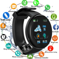2023 D18 Smart Watch Band Heart Rate Monitor Smartwatch Round Fitness Digital Sports Watches for Men Women Bracelet PK D20 Y68