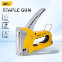 Deli Heavy Duty Nail Gun Door Nail Gun for Wood Door Rivet Fixing Tools Upholstery Framing Rivet Gun Kit Staple Nailer
