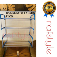 BINTANGLIMA Rak Sepatu Stainless 4 Susun dan Tempat Sepatu 4 Susun ELCO