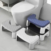 Plastic Toilet Squat Stool Bathroom Accessories Removable 4colors Foot Stool Portable Non-slip Toilet Seat Stool Adult