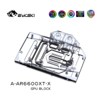Bykski Water Cooling Full Cover GPU Block for ASRock 6700XT Challenger Pro A-AR6700XT-X