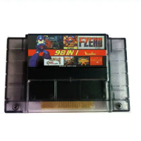 Yuswallow Memory cards for video game machines Super 98 in 1 US Version With Game Captain Commando Contra III Megaman X 7
