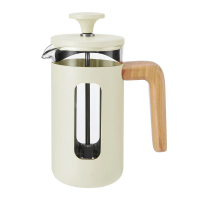 【LaCafetiere】Pisa法式濾壓壺 米白350ml(泡茶器 冷泡壺 沖茶器 法壓壺 咖啡壺 奶泡杯)