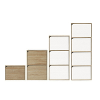 完美主義│【中】DIY商品 Alma日式木紋收納櫃(兩色) 雙層櫃 三層櫃 四層櫃  置物櫃 書櫃【N0001】