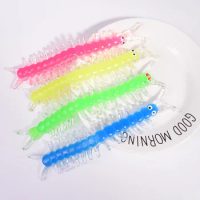 Novelty Decompression Centipede TPR Soft Rubber Trick Toy Decompression Caterpillar Funny Children's Prank Toy
