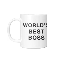 1 ชิ้น ถ้วยกาแฟ Dunder Mifflin The Office-Worlds Best Boss ขนาด 350 มล. ตลก แก้วเซรามิก ชา นม โกโก้