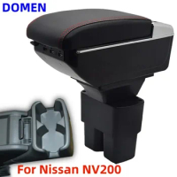 For Nissan NV200 armrest box Original dedicated central armrest box modification accessories Dual Layer USB Charging