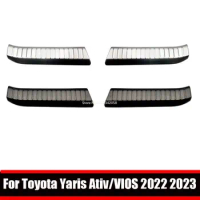 For Toyota Yaris Ativ/VIOS 2022 2023 Car Styling Rear Bumper Trunk Frame Trim Door Guard Sill Plate Cover Protector Accessories