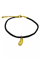 LITZ [SPECIAL] LITZ 999 (24K) Gold Feather With Bracelet 羽毛手链 EP0270-B-B（0.07g+/-）