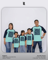Baju Couple Keluarga Sarimbit Kaos Raglan 3/4 Treat People With Kindness - Cotton Combed 24s - YELUZ