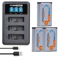 NP-BX1 Battery and LED 3-Channel Battery Charger Compatible for Sony DSC-RX100 M4/M5/M6/M7,DSC-HX90 HX95 WX350 HX400V RX100M II