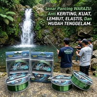 Senar Pancing WARAZU 100M Hijau Lumut - Kuat Samar di Air Anti keriting Elastis Mudah Tenggelam 0