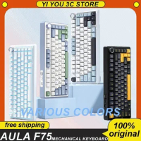 AULA F75 Mechanical Gaming Keyboard 75% Wired/2.4G Wireless Bluetooth Keyboard RGB 80Keys Laptop PC Office Keyboard