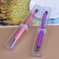 20pcs Plastic Transparent Pen Box Plastic Pencil Cases Gift Boxes Office Gifts Apply Pen Box