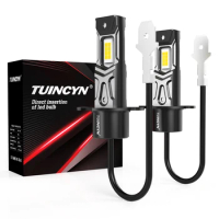 TUINCYN 2x H3 LED Headlight Bulb Fog Lamp Canbus No Error Driving Running Lights Super Bright For Benz W124 1993~1995