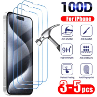 3-5Pcs Tempered Glass for IPhone 15 14 13 12 11 Pro Max Screen Protector for IPhone 12Mini 13Mini 7 8 14 Plus SE X XS XR Glass