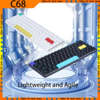 NEW XINMENG C68 mechanical keyboard wireless Three mode bluetooth USB lightweight RGB Office Gamer E-sports PC Gaming Keyboard