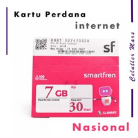 Kartu Perdana Smartfren 7GB 10GB Nasional, Segel Ori/Inject 7GB