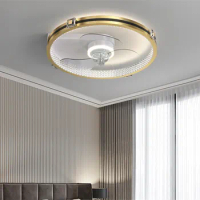Silent LED Ceiling Fan Light Modern Nordic Bedroom Ceiling Lamp Fan Ventilator DC Motor Remote Control