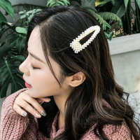 韓國 珍珠 BB夾 髮夾 髮飾 瀏海夾 氣質 婚禮 上班族 網紅 女神 ANNA S.99
