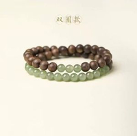 天然汶萊沉香木佛珠手串情侶本命白木香單圈手鍊