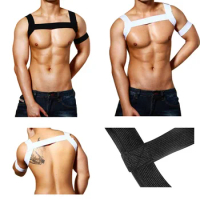 Men's Chest Body Harness Sleeveless Y Back Muscle Half Cosplay Clubwear Underwear Sports Gay Crop Tops Costume