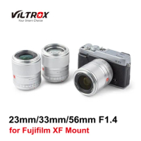 Viltrox 23mm 33mm 56mm F1.4 Camera Lens XF Silver Auto Focus APS-C Len for Fujifilm X-mount Camera For X-T30 X-T3 X-PRO3 X-T4