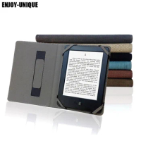 Natural Linen Case Cover with Hand Strap For Onyx Boox Vasco da Gama eReader Pouch Protective eBook Sleeve Bag