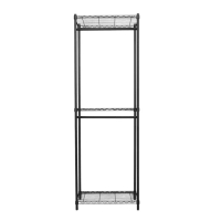 【dayneeds 日需百備】輕型 70x45x210cm 烤漆三層雙桿衣櫥(置物架/掛衣架/收納架/層架/鐵架)