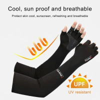 Ice Silk arm sleeve UV protection cooling hand sock ice silk glove arm sock gloves rider Motor motor