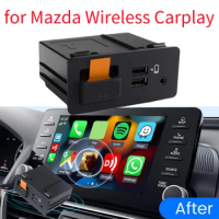 Wireless CarPlay Android Auto Adapter USB Hub Wireless Adapter Car AI Box TK7866-9U0C for Mazda 3/6/CX3/CX5/CX9 2016-2020