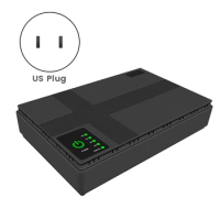 9V 12V Mini UPS Uninterruptible Power Supply UPS 10400Mah 18W Battery Backup For Wifi Router CCTV (US Plug)