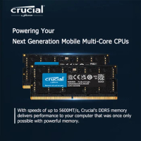 Crucial RAM 16GB 24GB 32GB 48GB DDR5 4800MHz 5600MHz 1.1V CL40 CL46 SODIMM Laptop Memory for Laptop Notebook Ultrabook