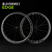 ELITEWHEELS EDGE 40mm 50mm Ultralight Carbon Fiber Wheelset 1291g Road Rim Brake Wheelset Ratchet System36T Wing 20 Spoke
