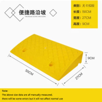 Car Access Ramp Triangle Pad Speed Reducer Durable Threshold for Automobile Motorcycle Heavy Wheelchair Duty Rubber Wheel