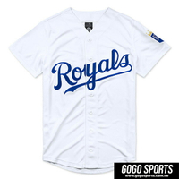 ⭐限時9倍點數回饋⭐【毒】MLB KC 堪薩斯皇家 經典款 LOGO 白色 棒球球衣