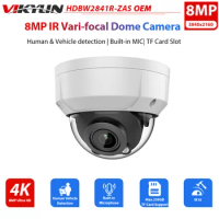 Vikylin 4K Security CCTV Camera 8MP Cam for Duhua OEM HDBW2841R-ZAS HDBW2841 With Human Vehicle Detection SD Slot MIC Cam